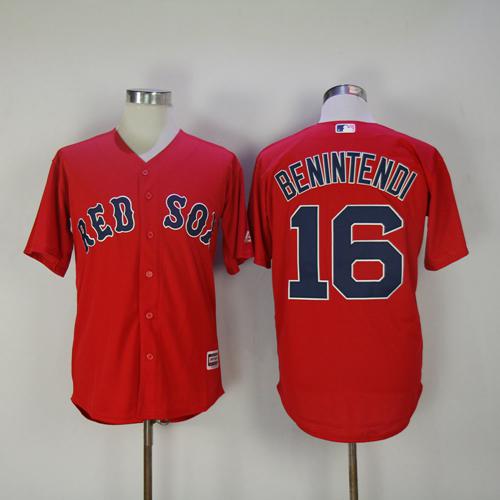 Red Sox #16 Andrew Benintendi Red New Cool Base Stitched MLB Jersey